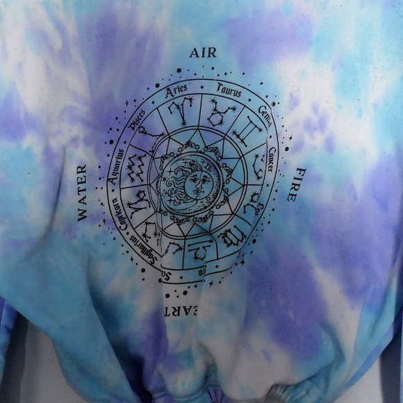 Faded Rose Tie-Dye Pullover Cinched & Cropped Astr - Picture 11 of 15